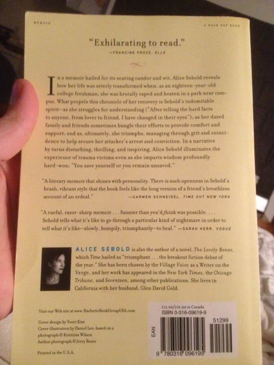 Lucky: A Memoir - Alice Sebold (Back Bay Books - Trade Paperback) book collectible [Barcode 9780316096195] - Main Image 2