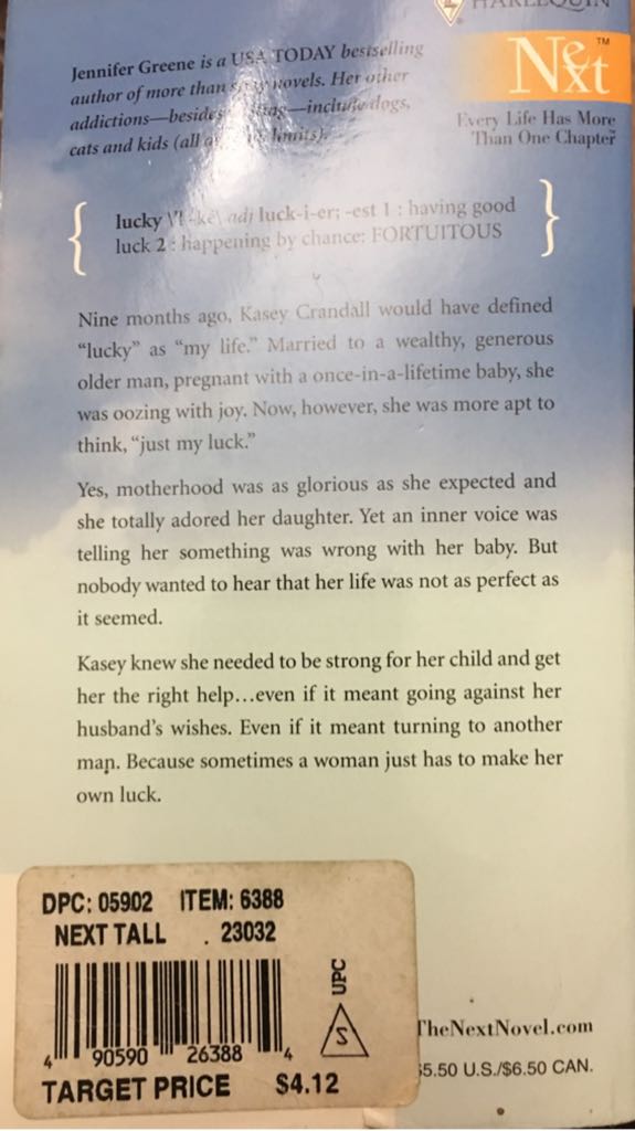 Lucky - Jennifer Greene book collectible [Barcode 9780373230327] - Main Image 2