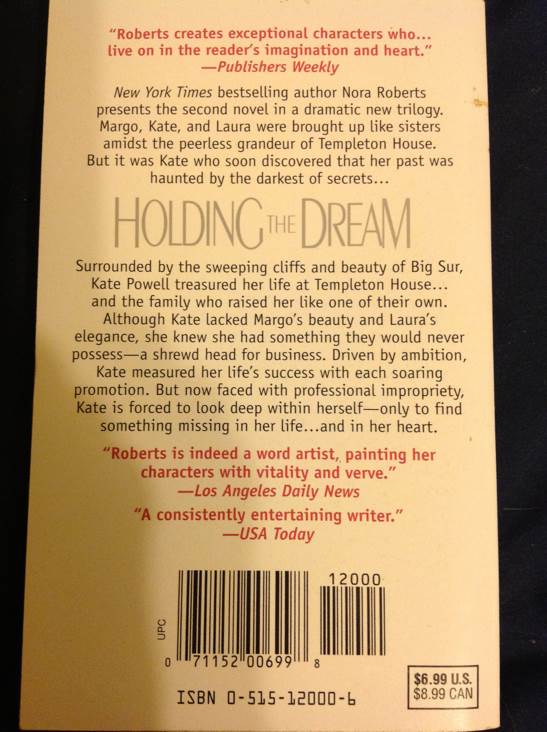 Holding The Dream - Nora Roberts (Jove - Paperback) book collectible - Main Image 2