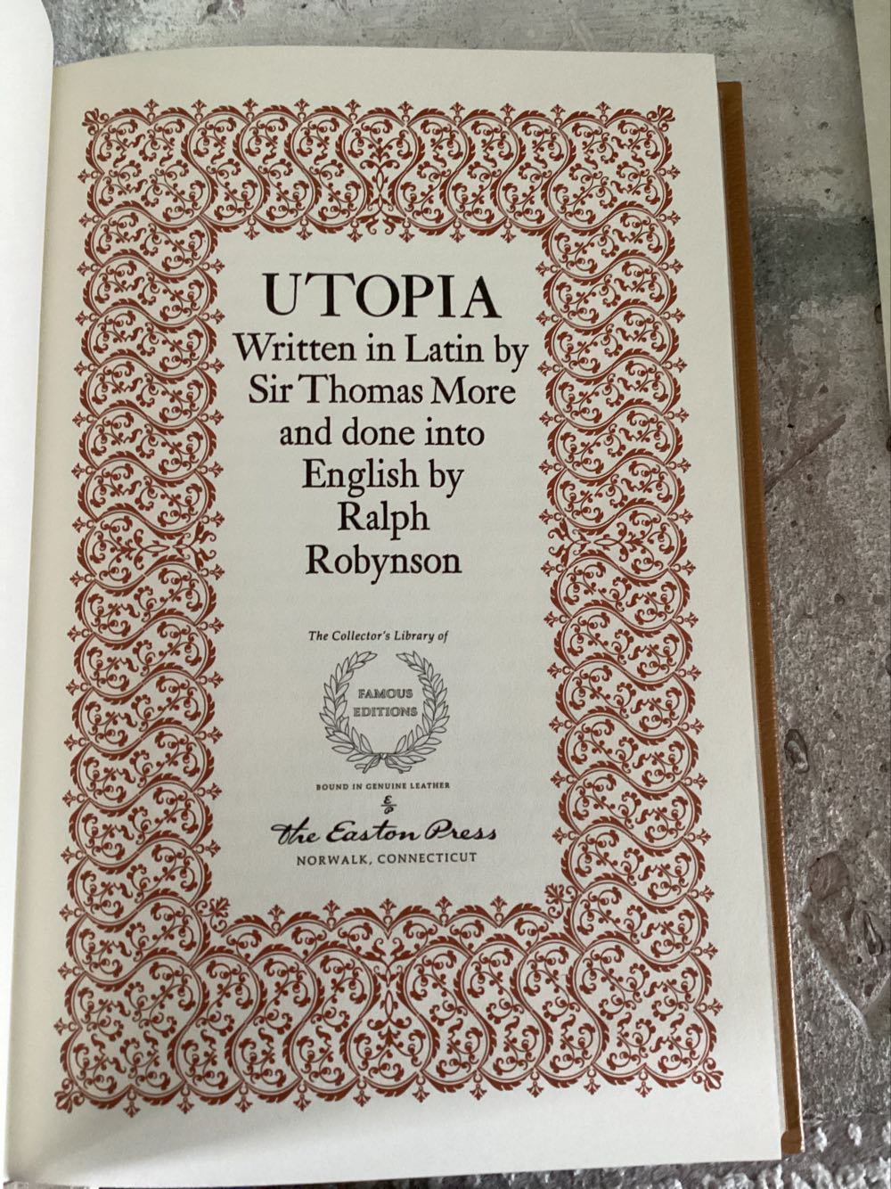 Utopia - Sir Thomas More (Easton Press - Calf-Binding) book collectible - Main Image 3