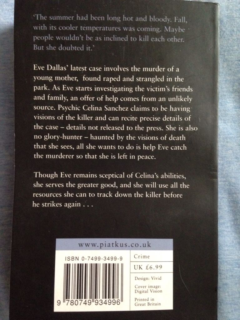 Visions In Death (19) - J.D. Robb (Piatkus - Paperback) book collectible [Barcode 9780749934996] - Main Image 2