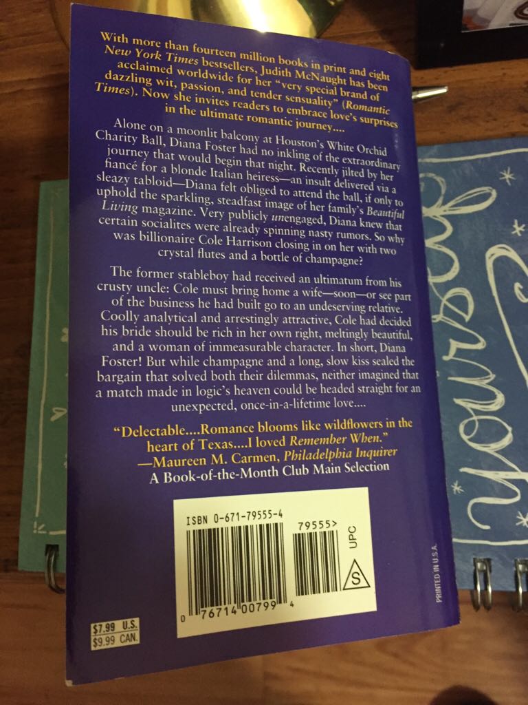 Remember When - Judith McNaught (Atria - Hardcover) book collectible [Barcode 9780671525705] - Main Image 2