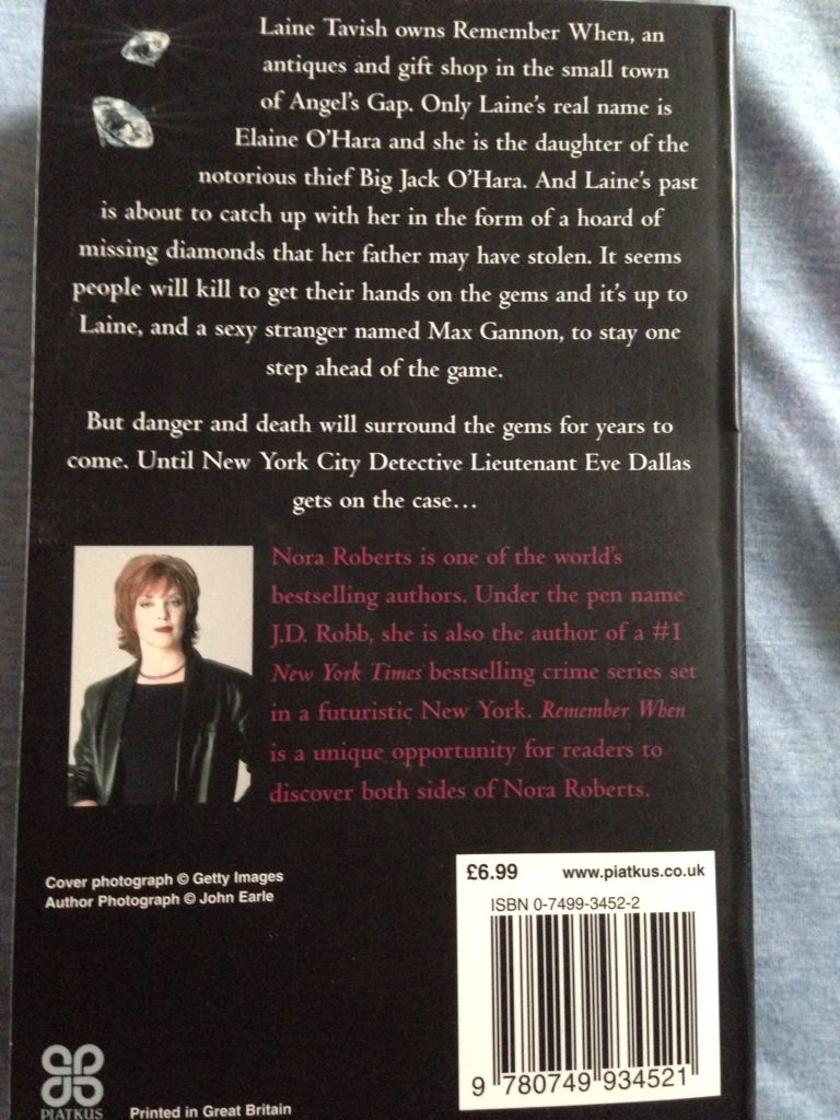 In Death 17.5: Remember When - J.D. Robb (Piatkus - Paperback) book collectible [Barcode 9780749934521] - Main Image 2