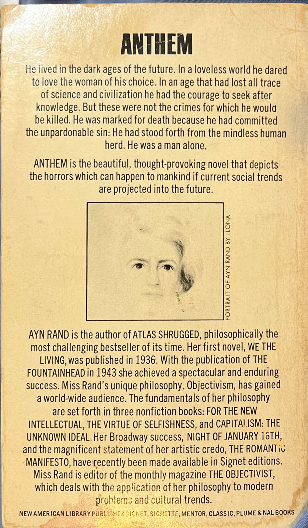 Anthem - Ayn Rand (A Signet Book - Paperback) book collectible [Barcode 9780451140869] - Main Image 4