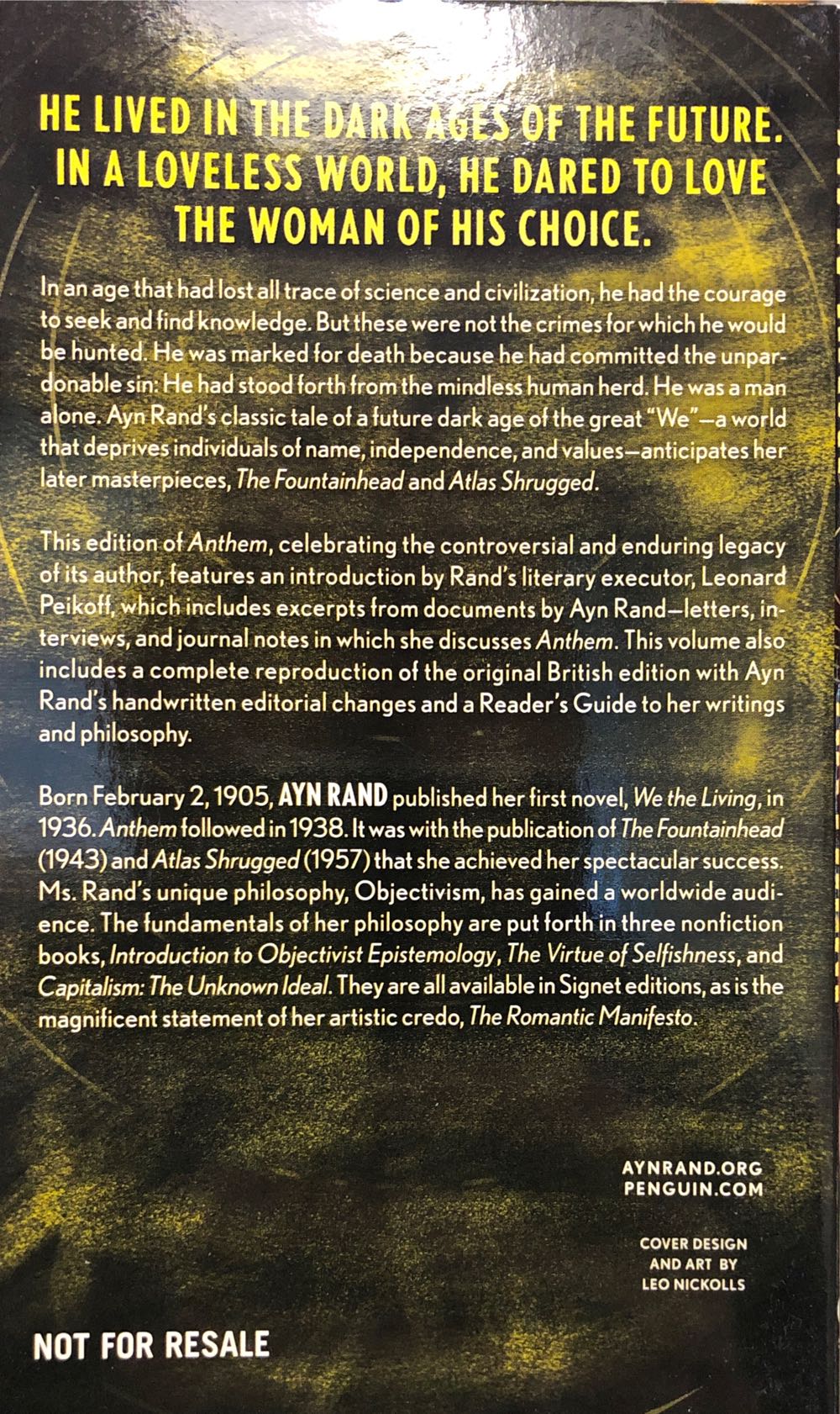 Anthem - Ayn Rand (Signet - eBook) book collectible [Barcode 9780451185327] - Main Image 2