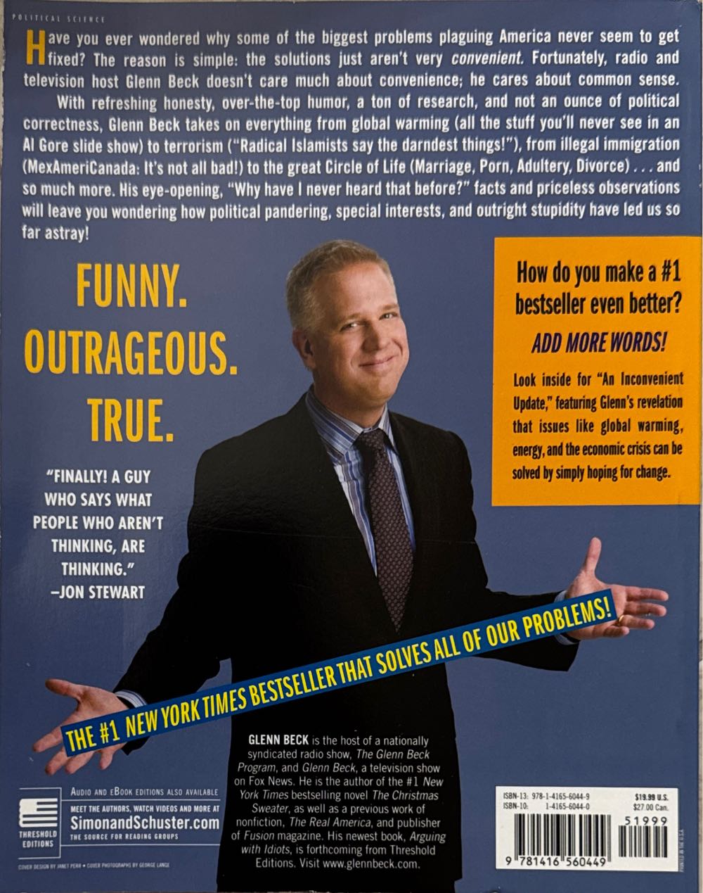 An Inconvenient Book - Glenn Beck (Threshold - Trade Paperback) book collectible [Barcode 9781416560449] - Main Image 2