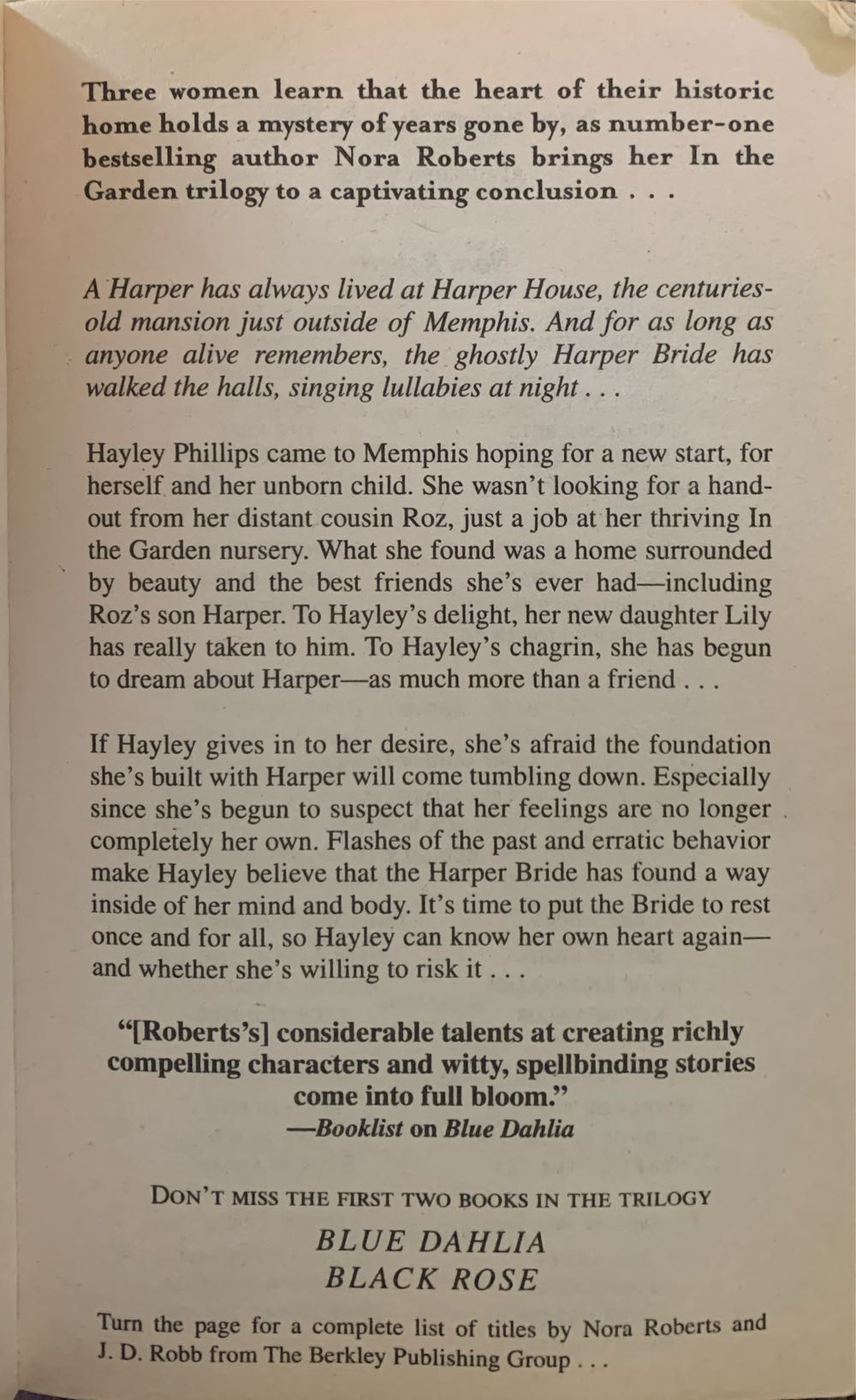 In The Garden #3: Red Lily - Nora Roberts (- Paperback) book collectible [Barcode 9780515139402] - Main Image 3