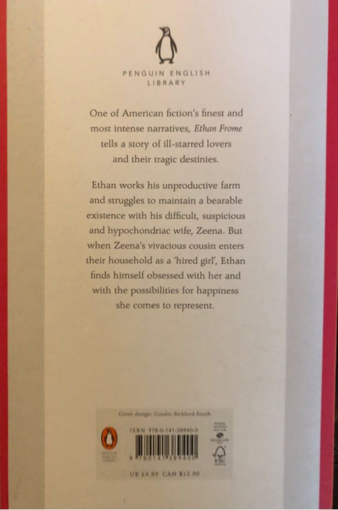 Ethan Frome - Edith Wharton (A Penguin Book - Paperback) book collectible [Barcode 9780141389400] - Main Image 2