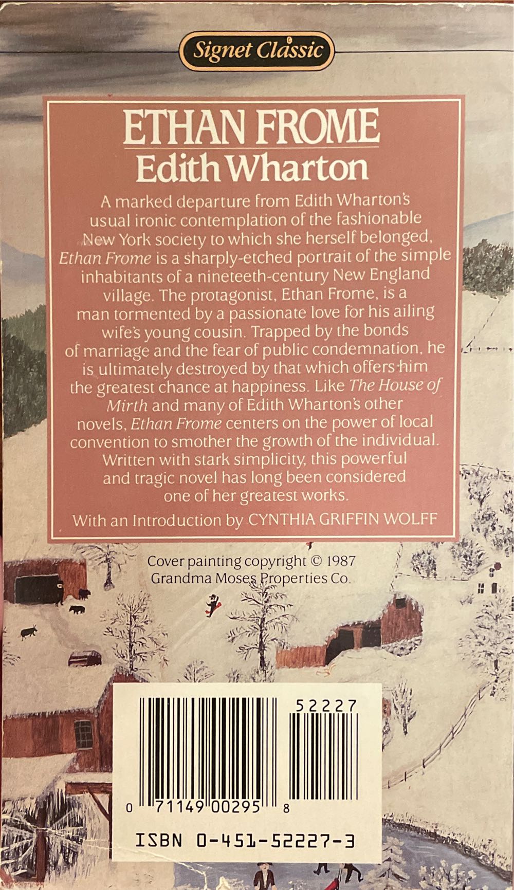 Ethan Frome - Edith Wharton (Signet - Paperback) book collectible [Barcode 9780451522276] - Main Image 2