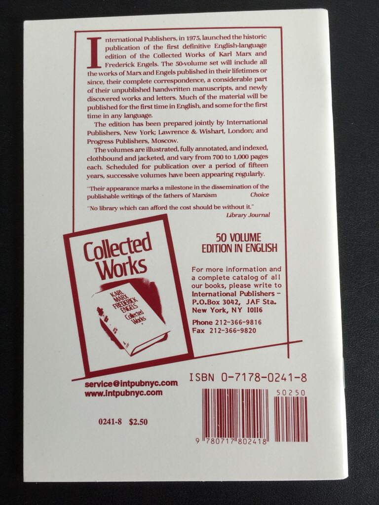 The Communist Manifesto - Karl Marx (International Publishers - Paperback) book collectible [Barcode 9780717802418] - Main Image 2