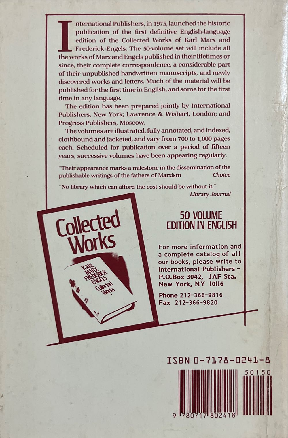 The Communist Manifesto - Karl Marx (International Publishers - Paperback) book collectible - Main Image 2