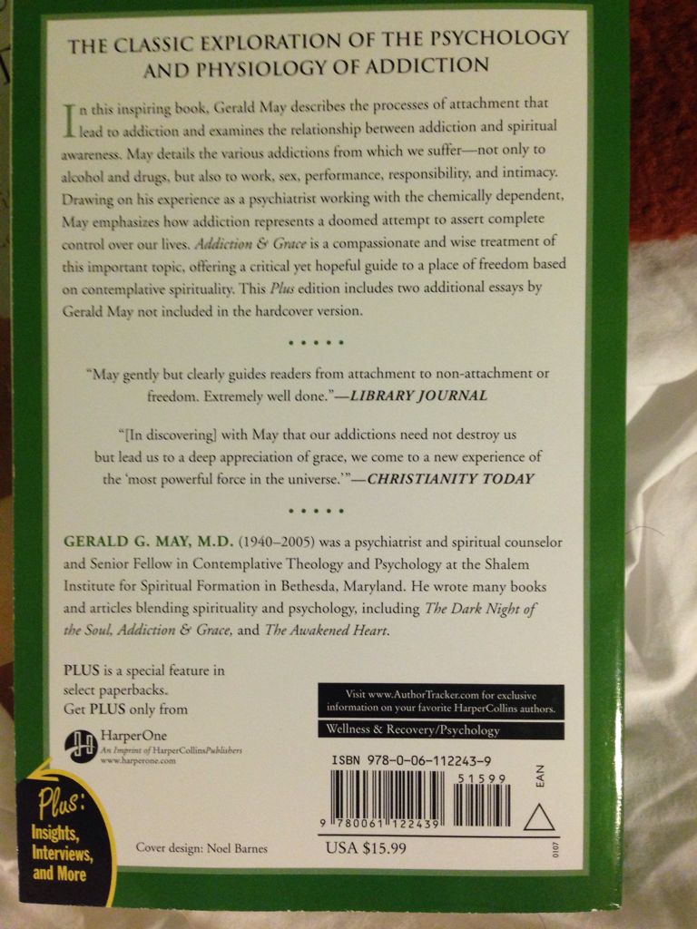 Addiction and Grace - Gerald G. May (HarperOne) book collectible [Barcode 9780061122439] - Main Image 2