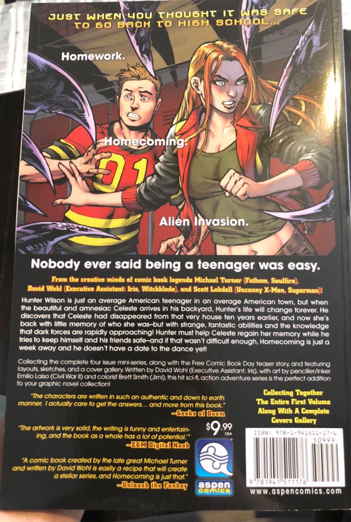 Homecoming  (Aspen Comics - Paperback) book collectible [Barcode 9781941511176] - Main Image 2