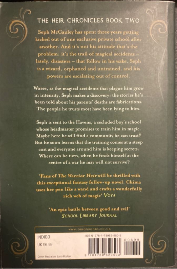 The Wizard Heir - Cinda Williams Chima (Indigo - Paperback) book collectible [Barcode 9781780620503] - Main Image 2