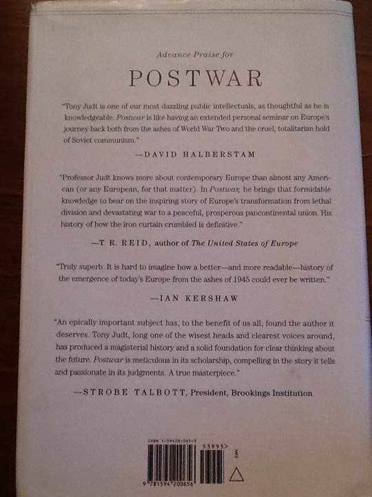 Postwar : - Tony Judt (Penguin Press - Hardcover) book collectible [Barcode 9781594200656] - Main Image 2