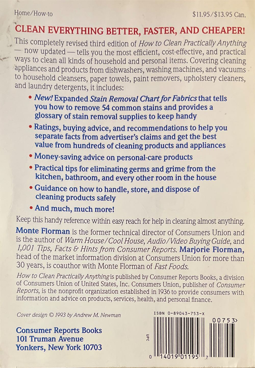 How To Clean Practically Anything - Consumer Reports (Consumer Reports Books - Paperback) book collectible [Barcode 9780890437537] - Main Image 2