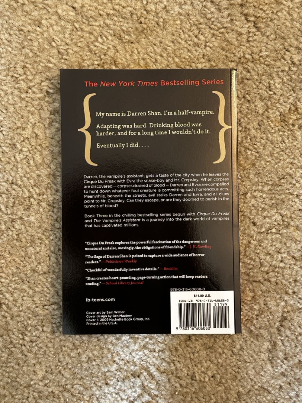 Tunnels Of Blood - Darren Shan (Little Brown and Company - Paperback) book collectible [Barcode 9780316606080] - Main Image 3