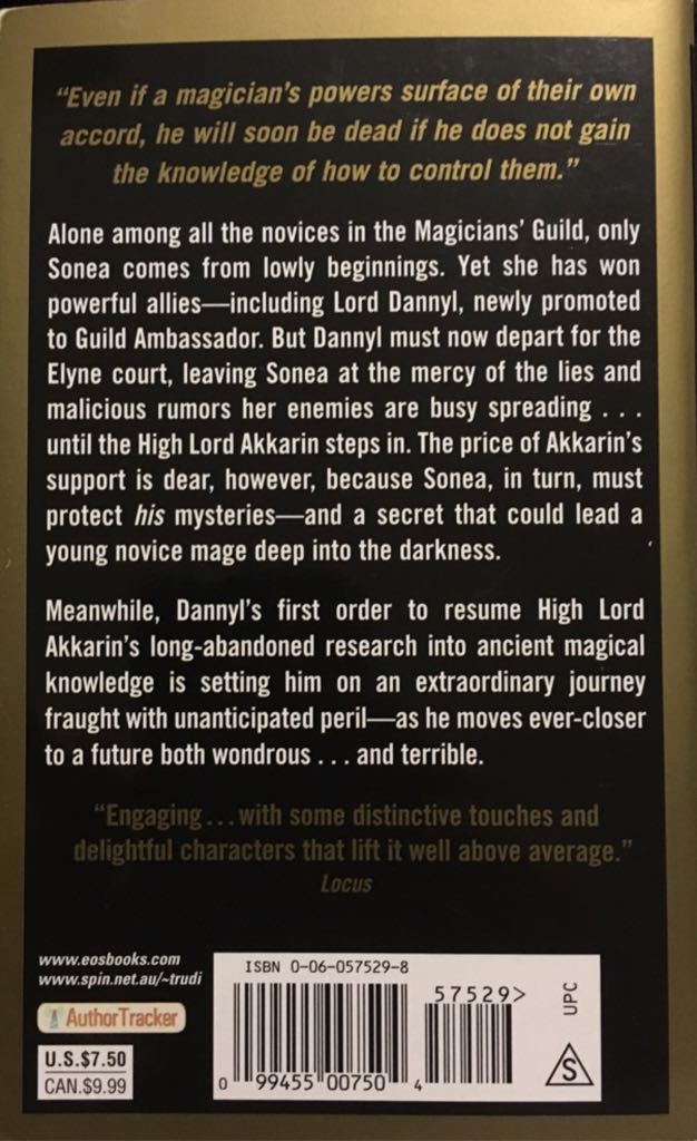 Novice, The - Trudi Canavan (Harper Voyager - Paperback) book collectible [Barcode 9780060575298] - Main Image 2