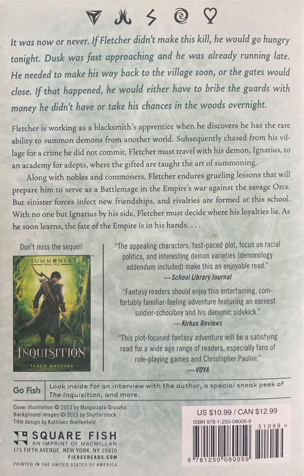 The Novice - Taran Matharu (Square Fish - Paperback) book collectible [Barcode 9781250080059] - Main Image 2