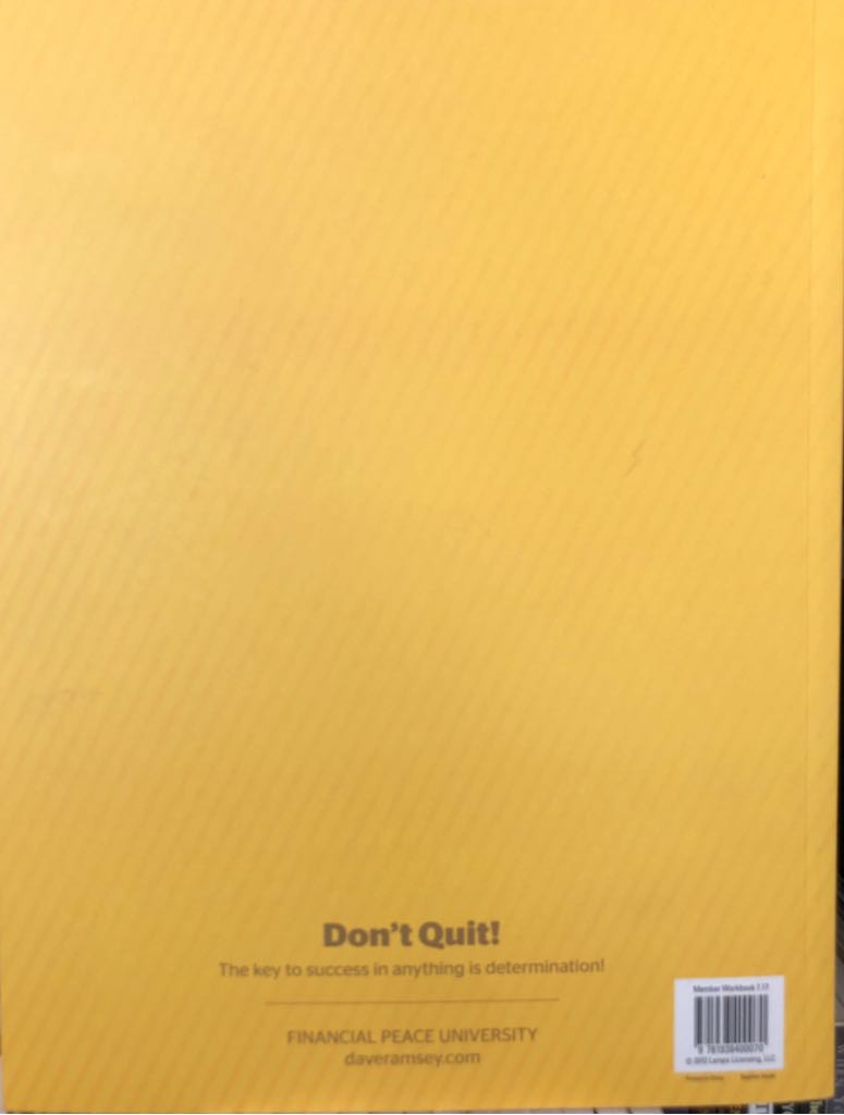 Financial Peace University Workbook - Dave Ramsey book collectible [Barcode 9781938400070] - Main Image 2