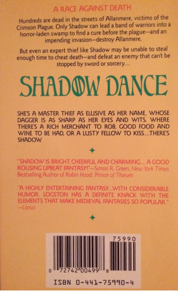 Shadow Dance - Anne Logston (Ace Books - Paperback) book collectible [Barcode 9780441759903] - Main Image 2