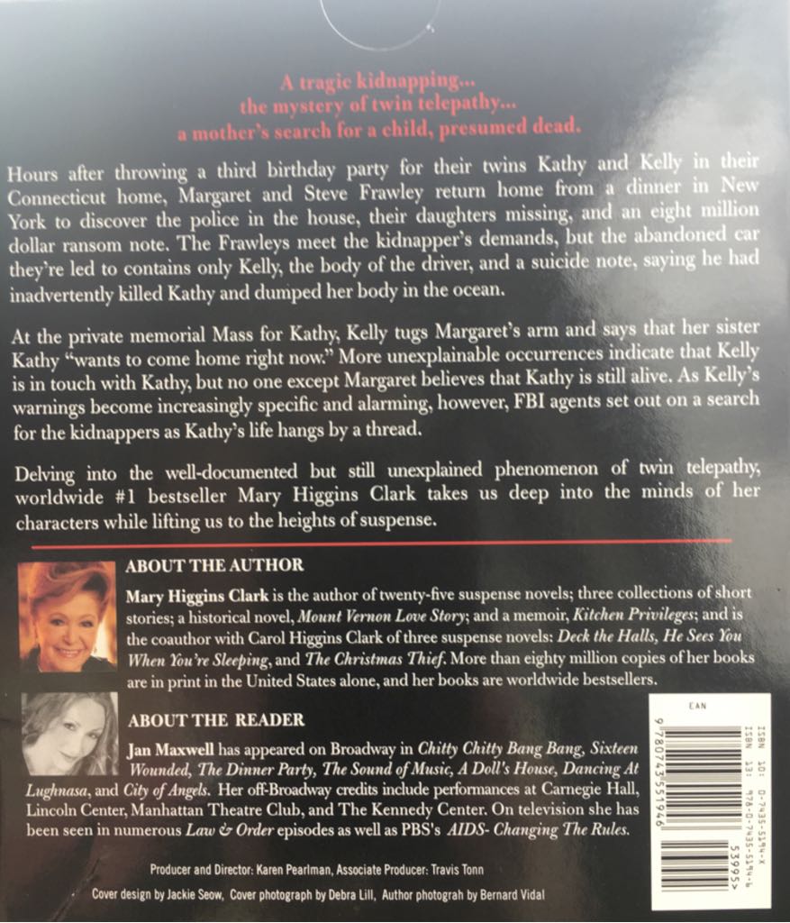 Two Little Girls In Blue - Mary Higgins Clark (Audiobook) book collectible [Barcode 9780743551946] - Main Image 2