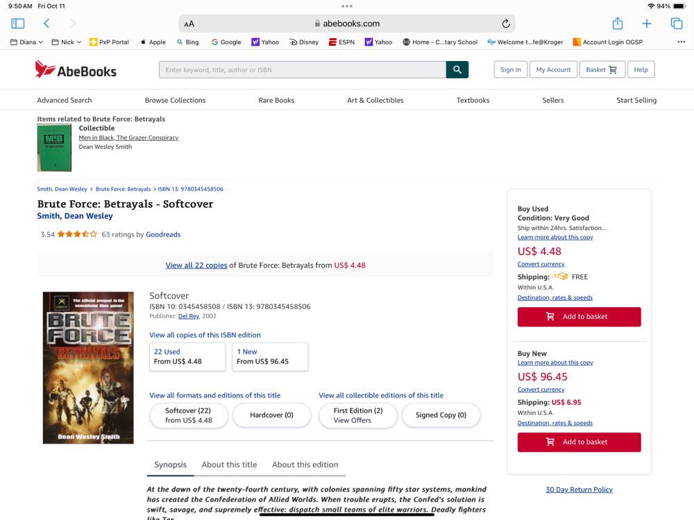 Betrayals - Dean Wesley Smith (Del Rey - Paperback) book collectible [Barcode 9780345458506] - Main Image 3