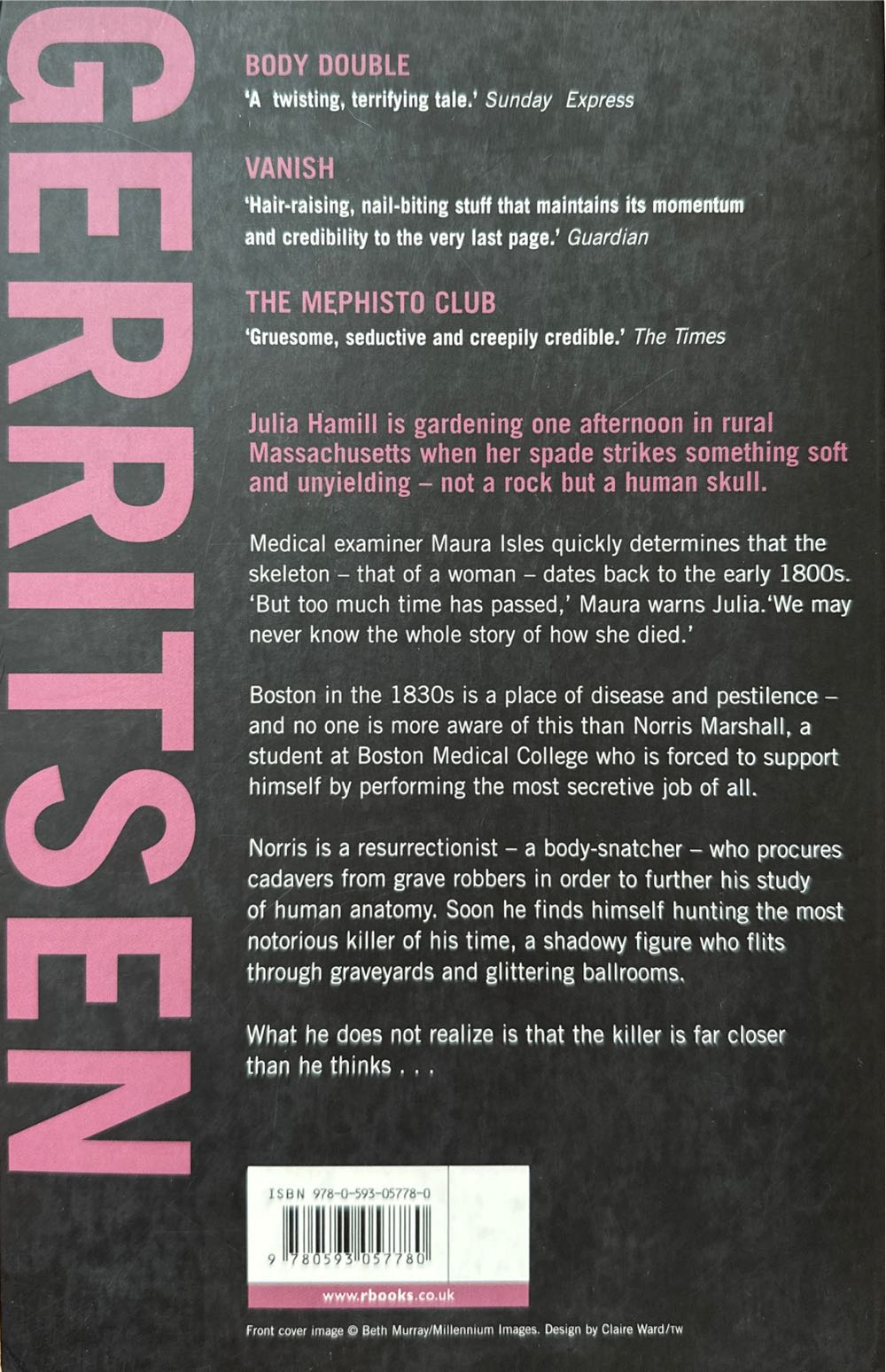 The Bone Garden - Tess Gerritsen (Bantam Press - Trade Paperback) book collectible [Barcode 9780593057780] - Main Image 2