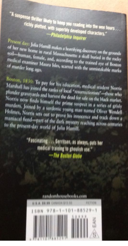 Bone Garden: A Novel, The - Tess Gerritsen (Ballantine Books - Paperback) book collectible [Barcode 9781101885291] - Main Image 2