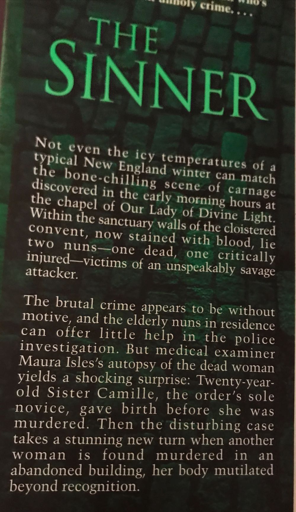 The Sinner - Tess Gerritsen (The Random House Publishing Group - Hardcover) book collectible [Barcode 9780345458919] - Main Image 2