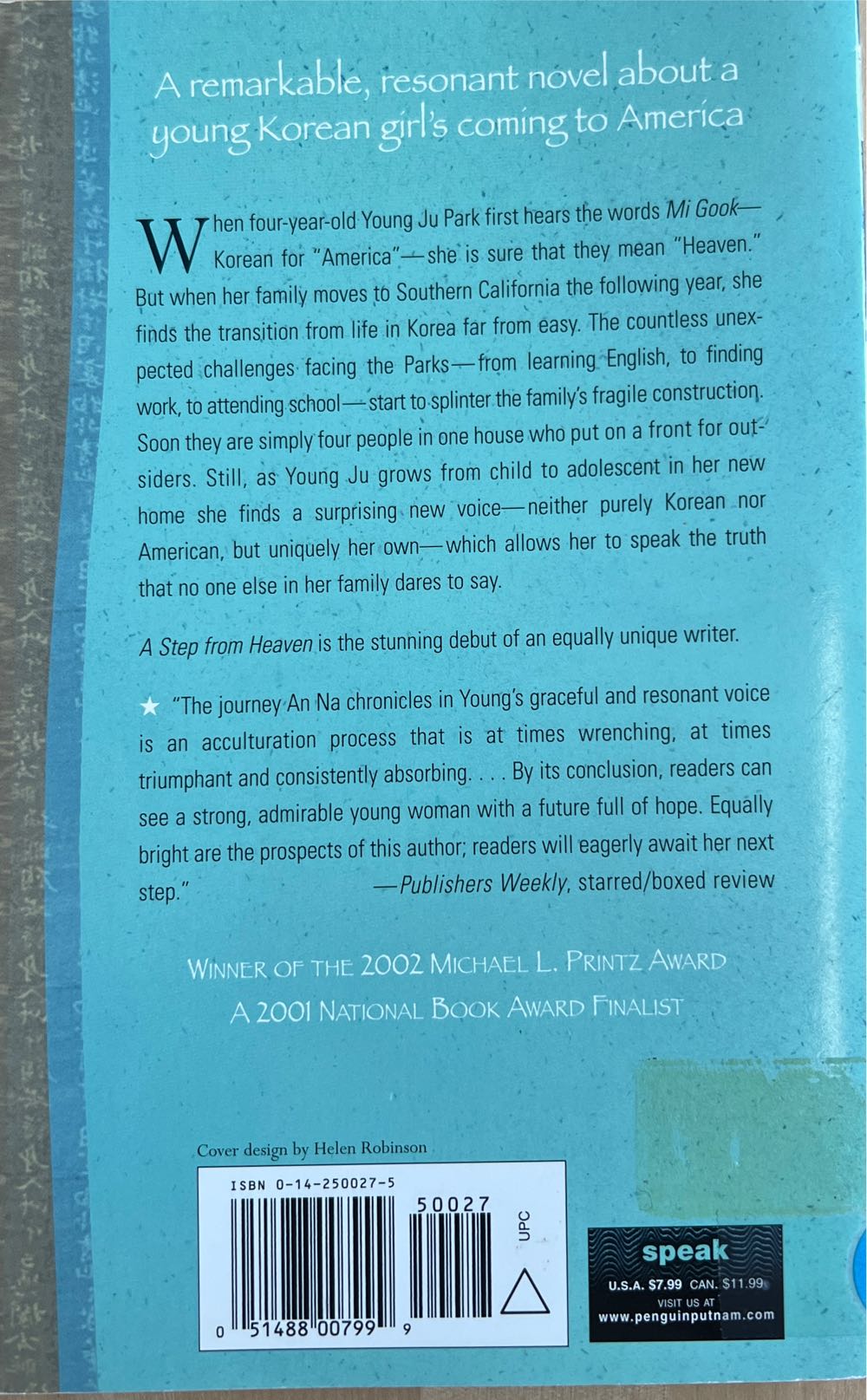 A Step From Heaven - An Na (Speak/Penguin - Paperback) book collectible [Barcode 9780142500279] - Main Image 2