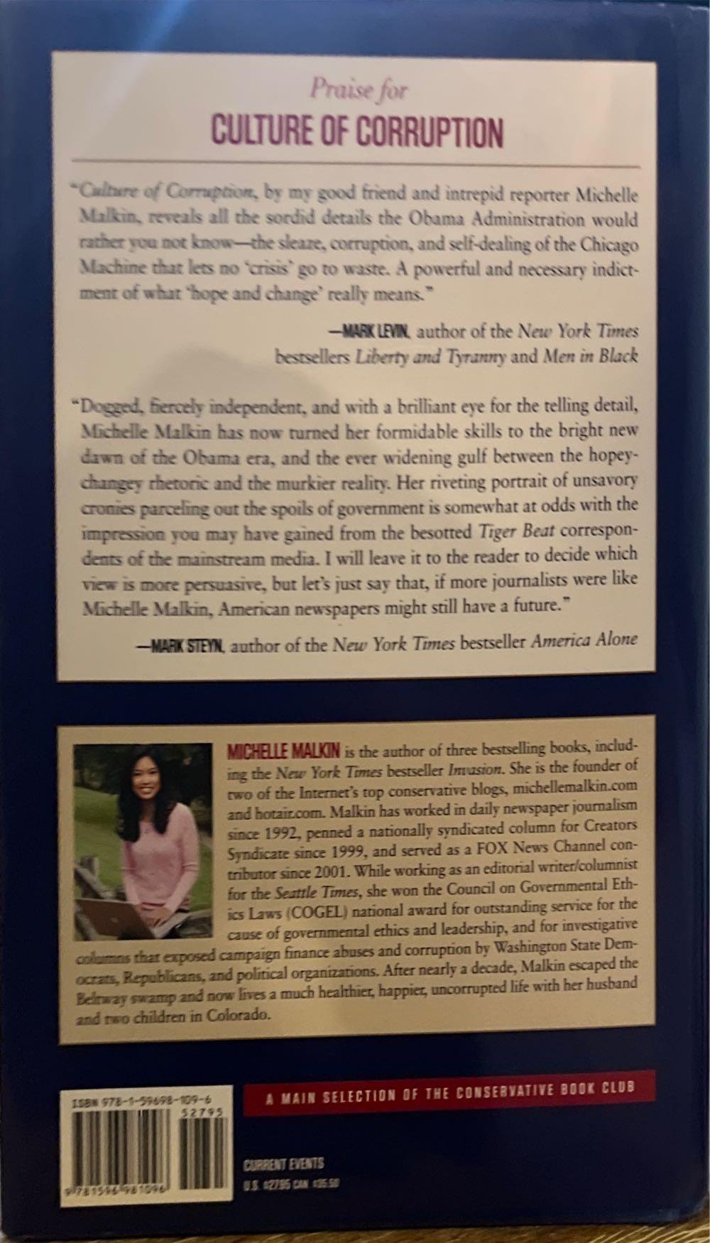 Culture Of Corruption, Obama, And His Team Of Tax Cheats, Crooks, And Cronies - Michelle Malkin (Regnery Publishing, Inc - Hardcover) book collectible [Barcode 9781596981096] - Main Image 4