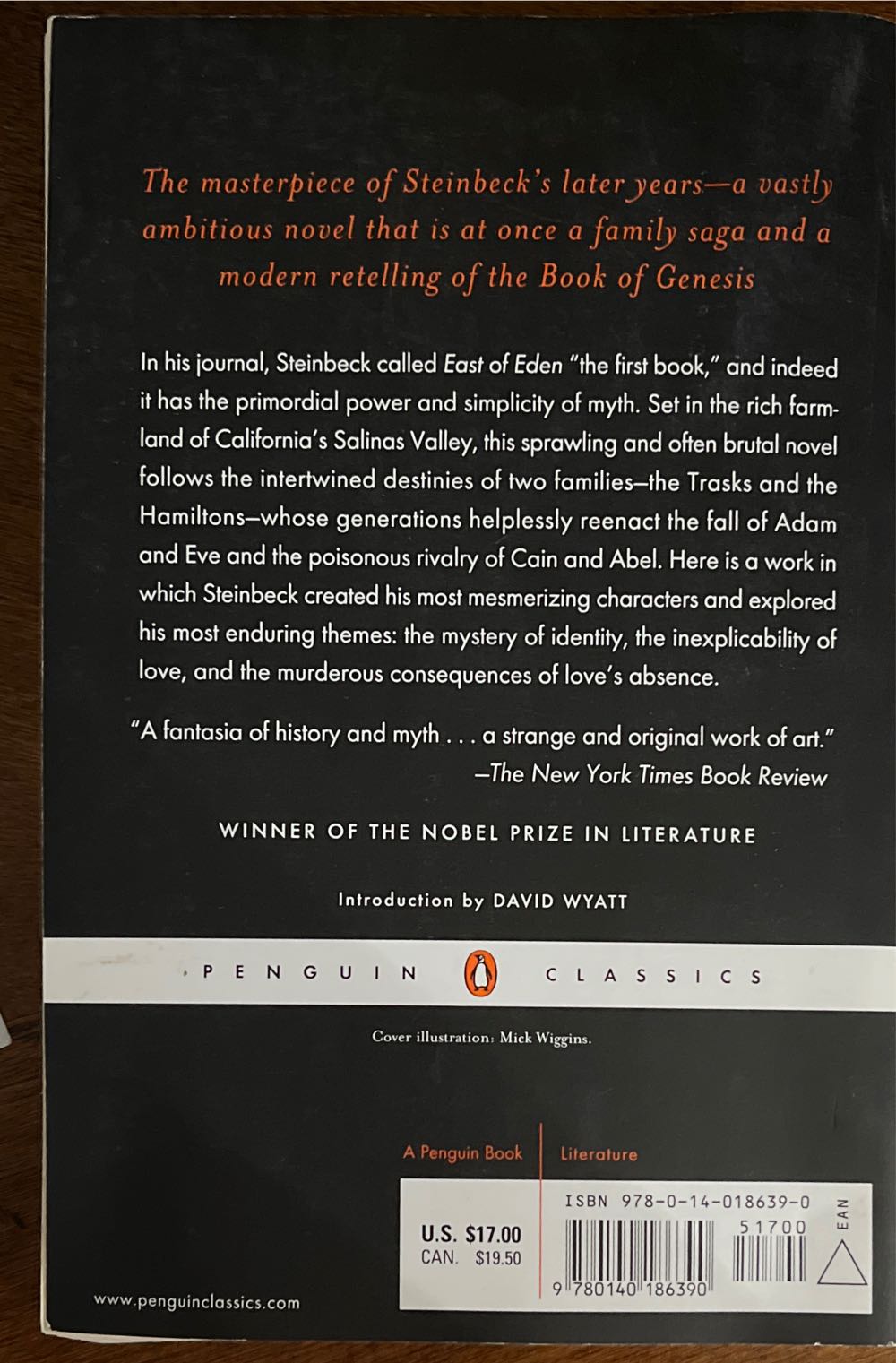 East Of Eden - John Steinbeck (Penguin Classics - Paperback) book collectible [Barcode 9780140186390] - Main Image 3