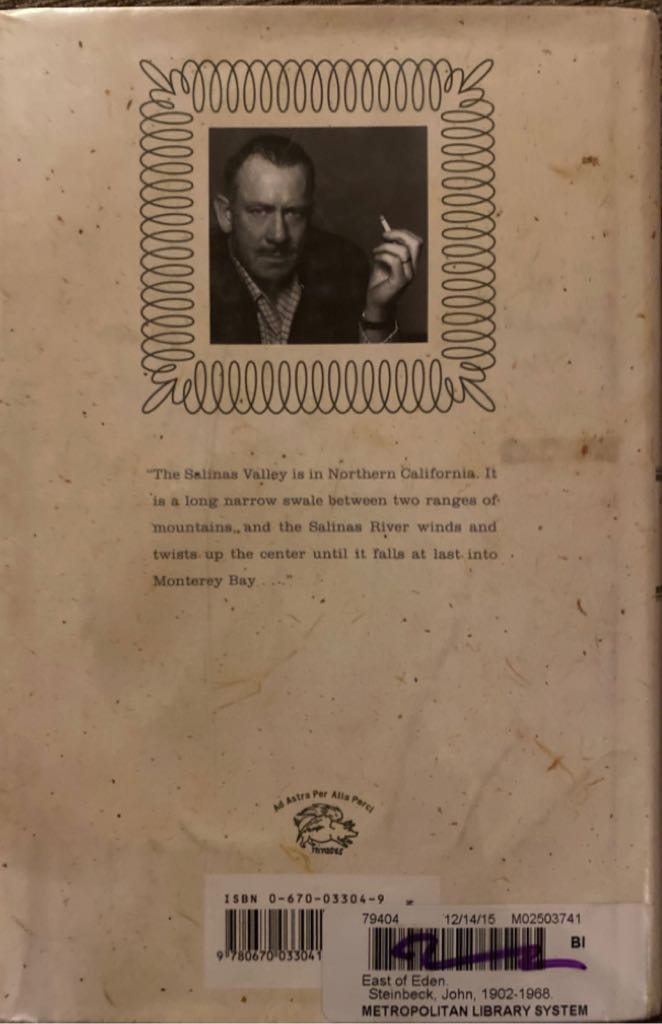 East Of Eden - John Steinbeck (The Viking Press - Hardcover) book collectible [Barcode 9780670033041] - Main Image 2