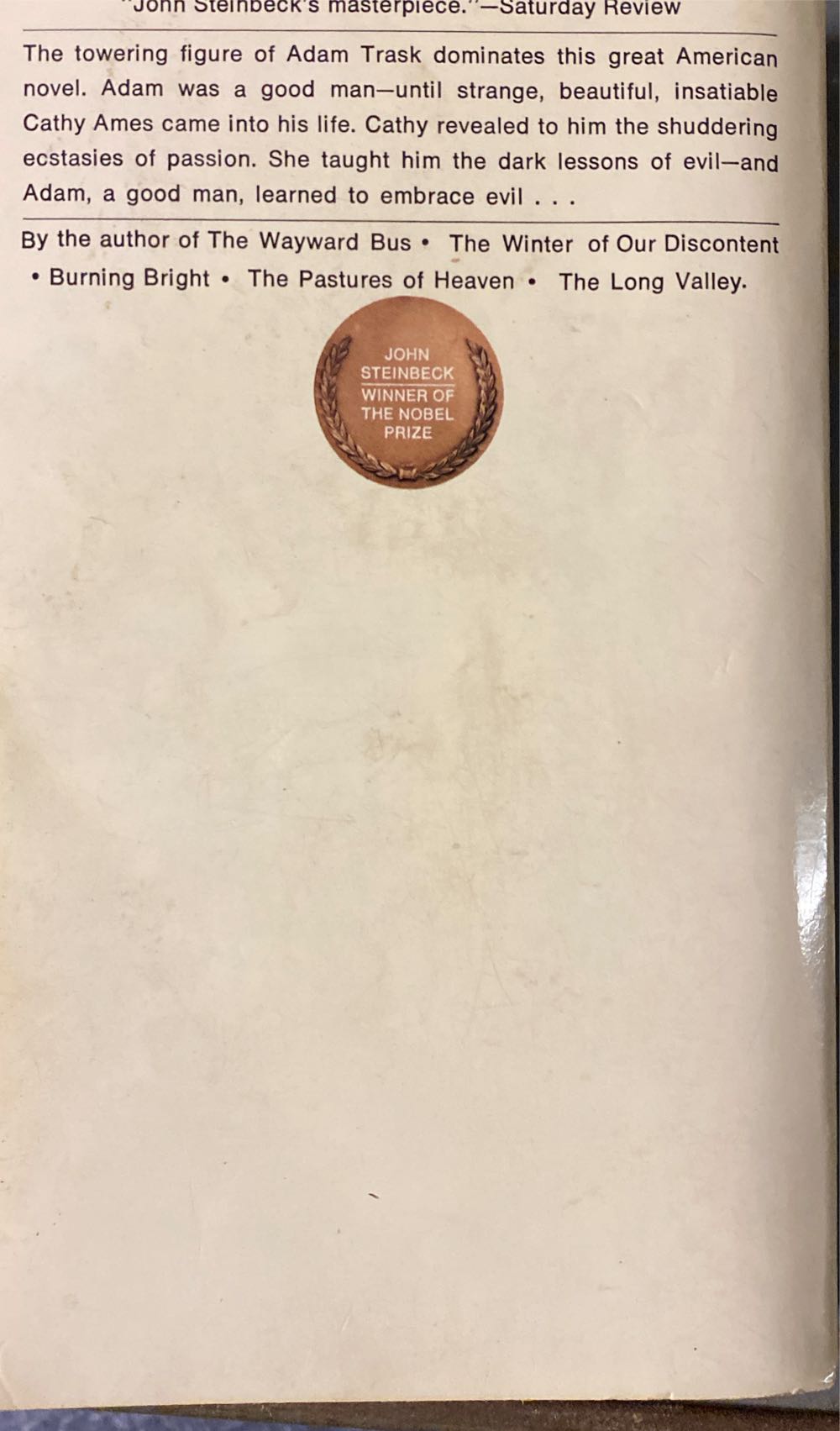 East Of Eden - John Steinbeck (Bantam Books) book collectible - Main Image 2