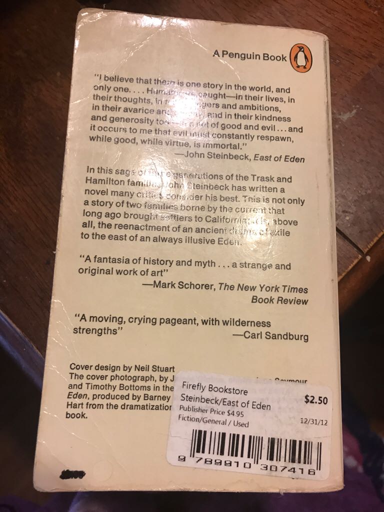 East Of Eden  book collectible - Main Image 2