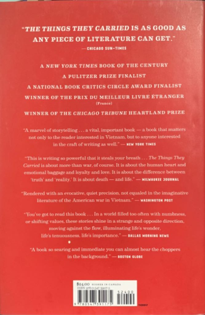 Things They Carried, The - Tim O’Brien (Houghton Mifflin - Hardcover) book collectible [Barcode 9780547391175] - Main Image 2