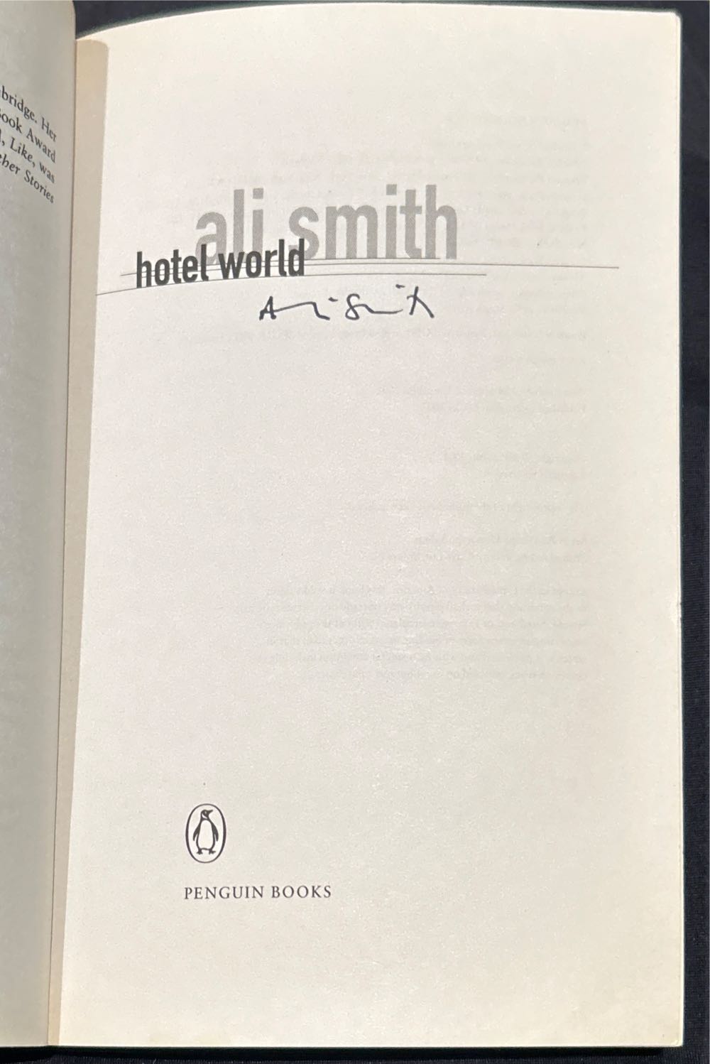 Hotel World - Ali Smith (Penguin UK - Paperback) book collectible [Barcode 9780140296792] - Main Image 2