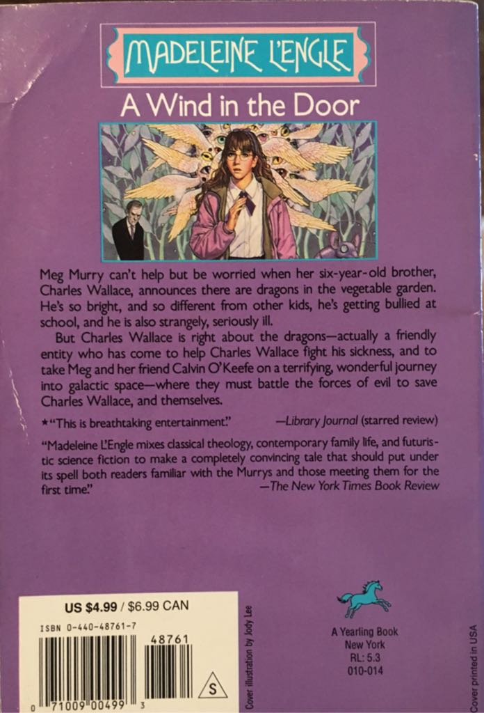 A Wind In The Door - Madeleine L’Engle (Yearling Books - Trade Paperback) book collectible [Barcode 9780440487616] - Main Image 2