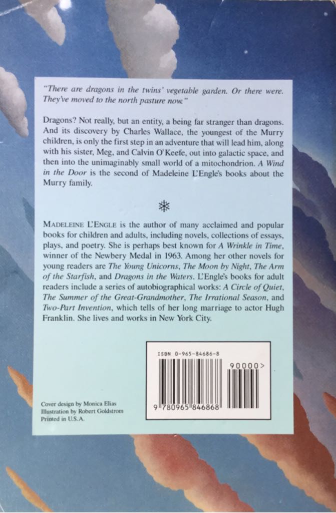 Wrinkle In Time 2: Wind In The Door - Madeleine L’Engle (Quality Paperback Book Club - New York - Paperback) book collectible [Barcode 9780965846868] - Main Image 2