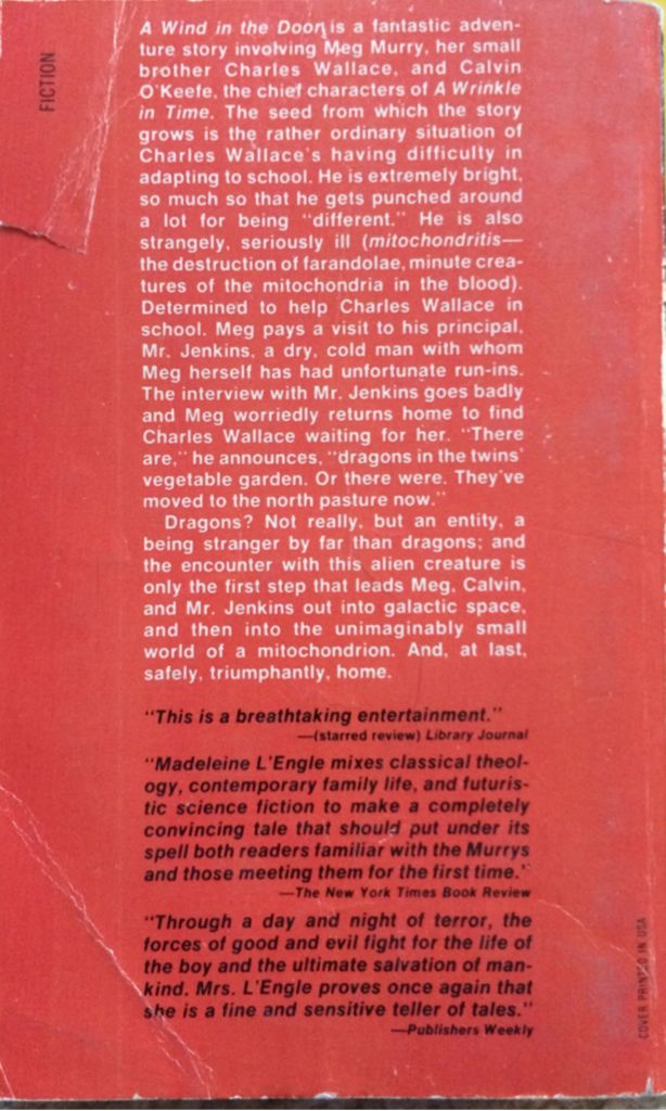 Wind In The Door, A - Madeline L’Engle (A Dell Book - Paperback) book collectible - Main Image 2