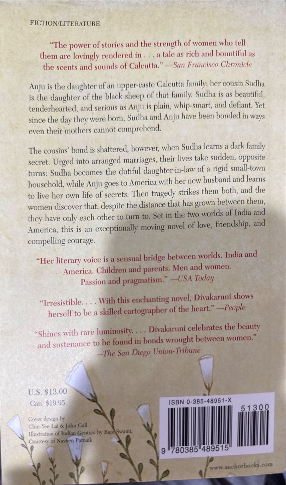 Sister Of My Heart - Chitra Banerjee Divakaruni (Doubleday - Paperback) book collectible [Barcode 9780385489515] - Main Image 2