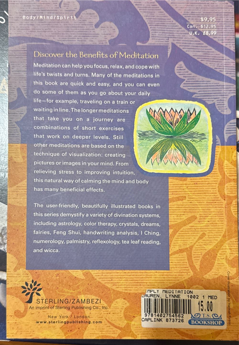 Simply Meditation - Lauren, Lynne (- Paperback) book collectible [Barcode 9781402754562] - Main Image 2