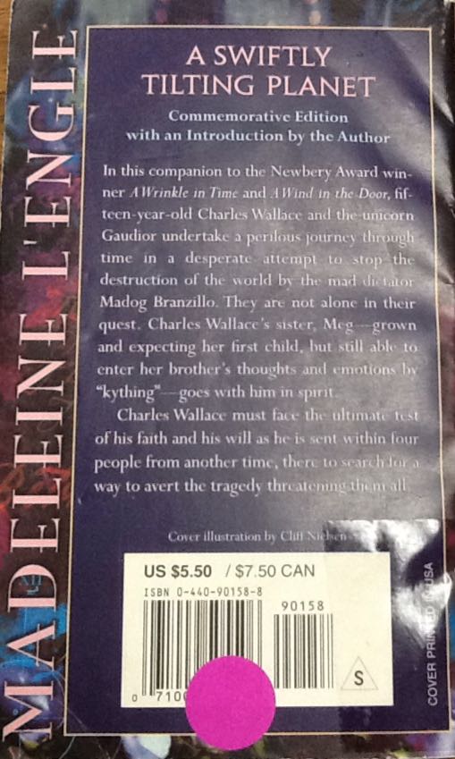 Swiftly Tilting Planet, A - Madeleine L’Engle (- Paperback) book collectible [Barcode 0312368607] - Main Image 2