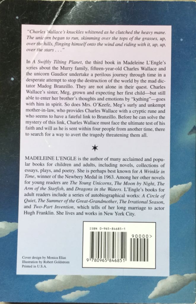 Wrinkle In Time 3: Swiftly Tilting Planet - Madeleine L’Engle (Quality Paperback Book Club - New York - Paperback) book collectible [Barcode 9780965846851] - Main Image 2
