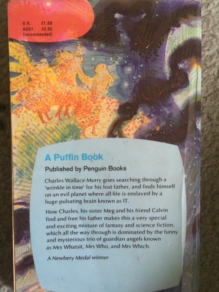 A Wrinkle In Time - Madeleine L’Engle book collectible [Barcode 9780140302882] - Main Image 2