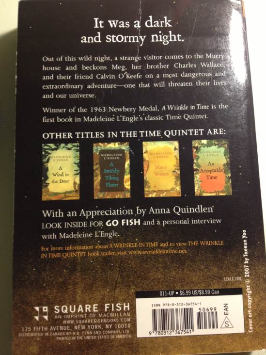 A Wrinkle In Time - Madeleine L’Engle (Square Fish - Paperback) book collectible [Barcode 9780312367541] - Main Image 2
