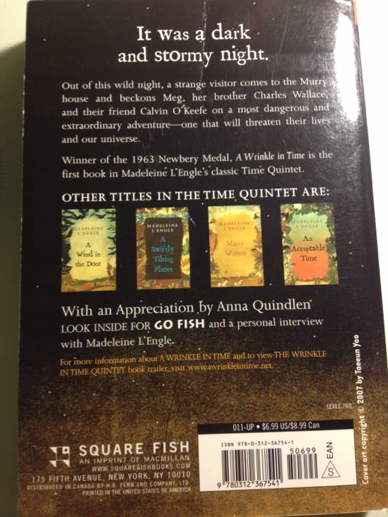 A Wrinkle in Time - Madeleine L’Engle (Square Fish - Paperback) book collectible [Barcode 9780312367541] - Main Image 2