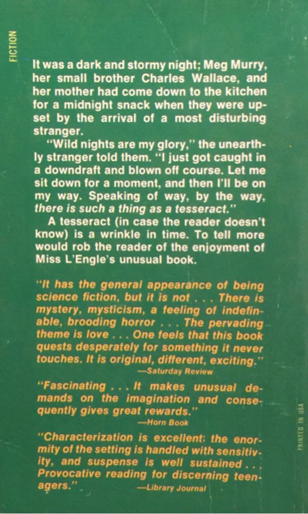 A Wrinkle In Time - Madeleine L’Engle (Dell - Paperback) book collectible [Barcode 9780440998051] - Main Image 2