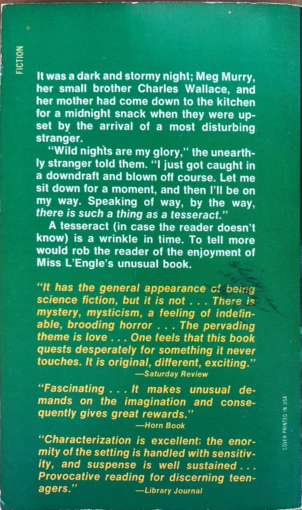 A Wrinkle In Time - Madeleine L’Engle (Dell - Paperback) book collectible [Barcode 9780440998051] - Main Image 4